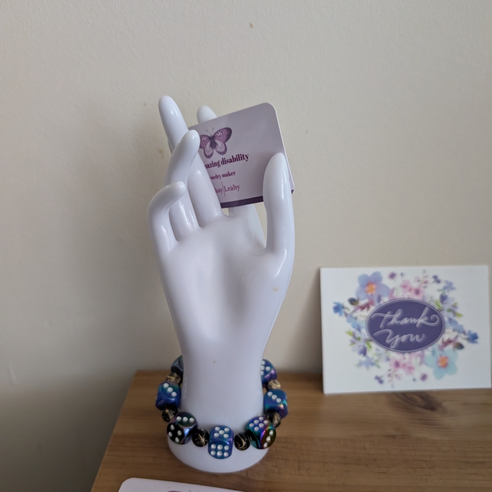 Multicolor Dice Beaded Bracelet